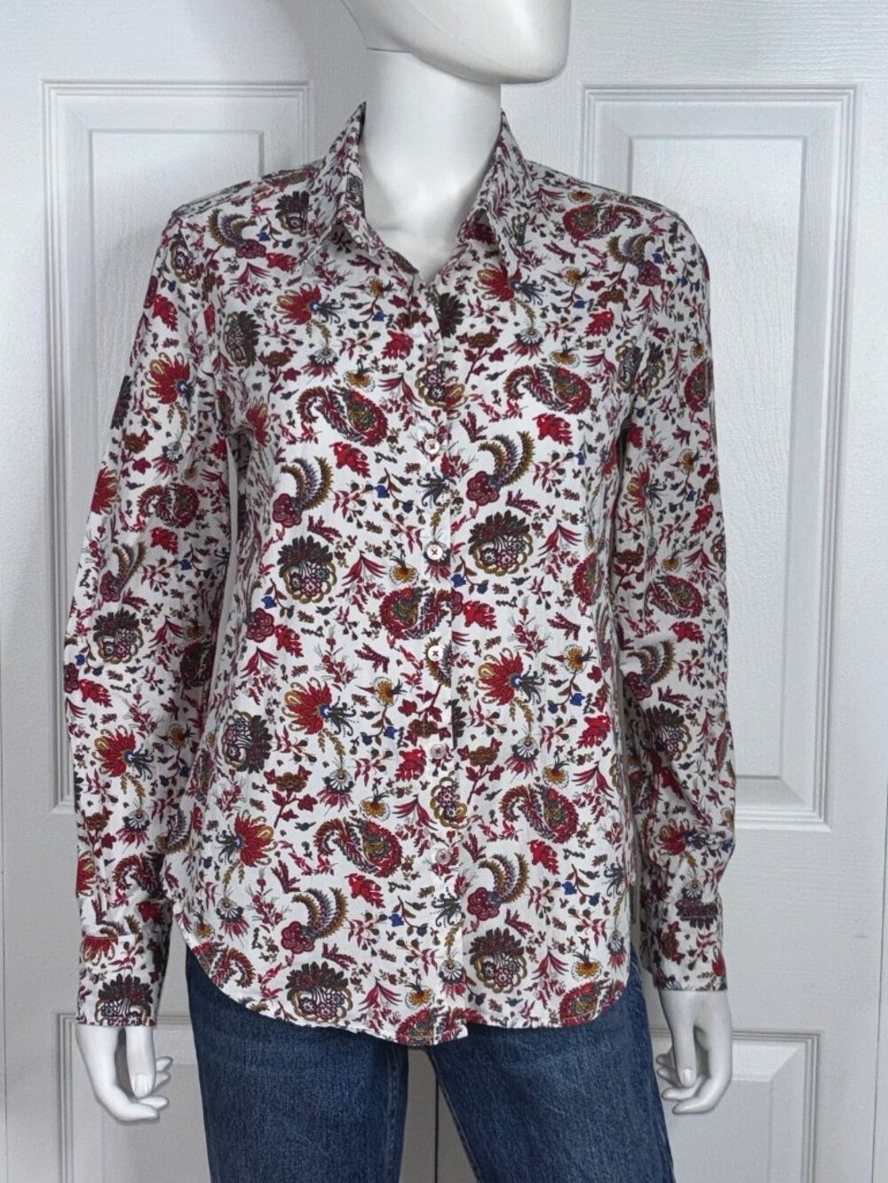 SAINT JAMES floral blouse women's size 10